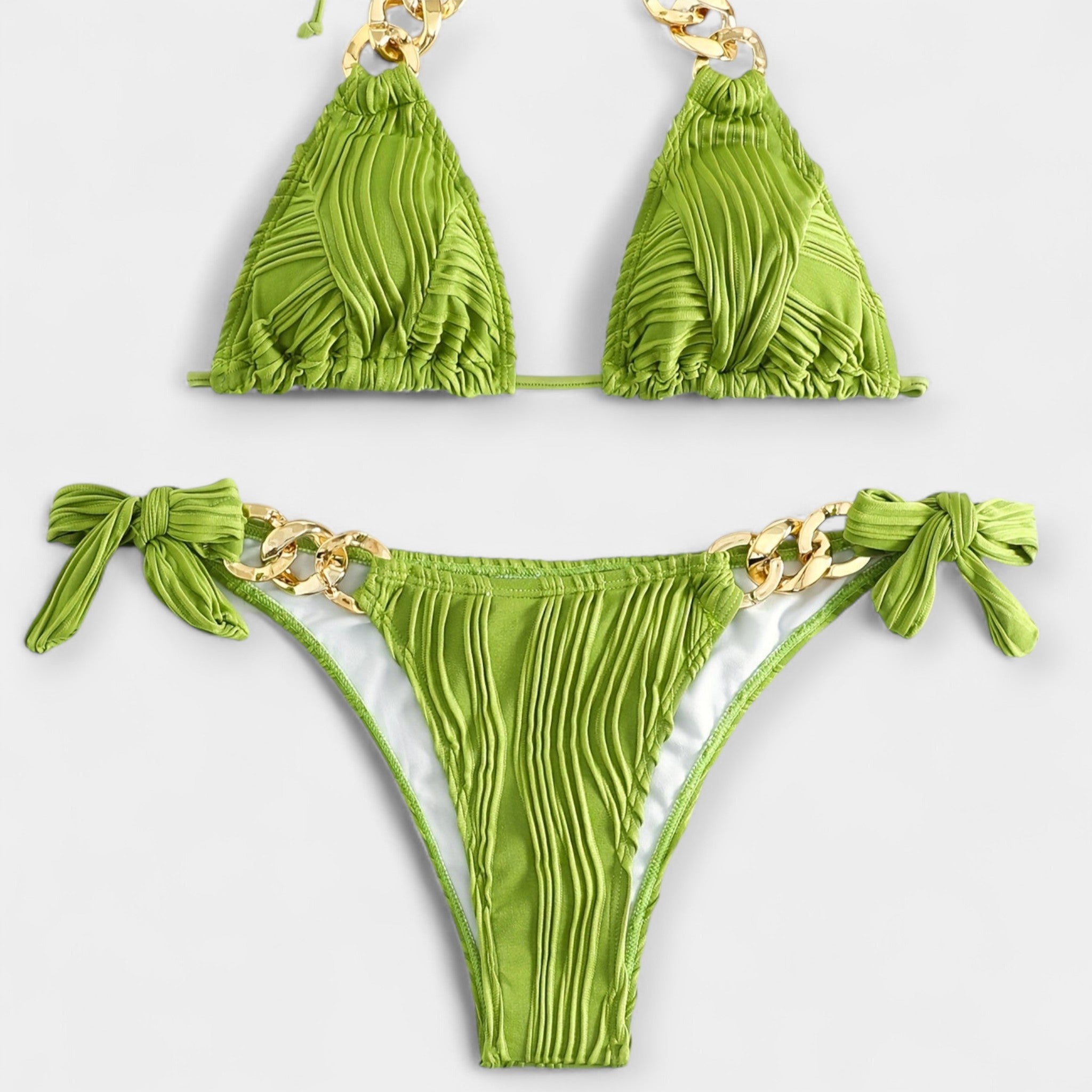 Σετ Μπικίνι με Ρίγες Ruched